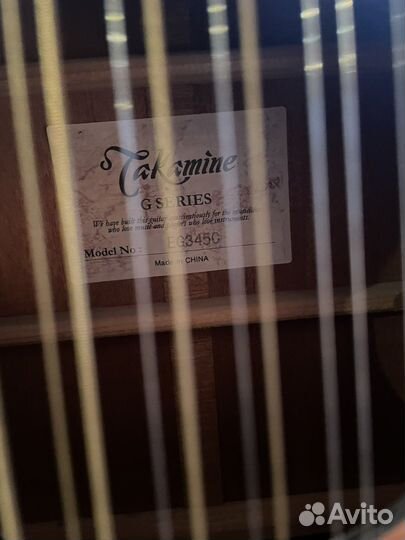 Гитара электроакустическая takamine 12 струн