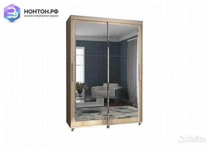 Шкаф-купе Комфорт-12 Прайм с прямоугольными зеркал