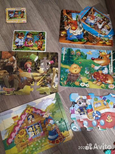 Пазлы для малышей большого формата