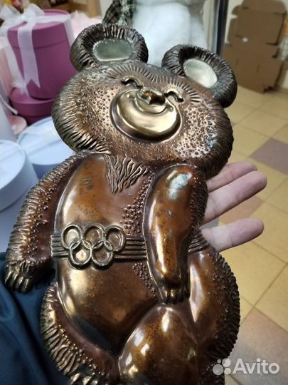 Олимпийский мишка пано металл 35 см