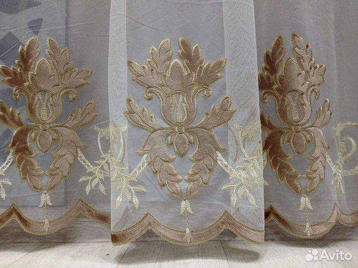 Тюль италия Панно из бархата на сетке Италия