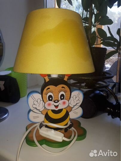 Детский набор из 3 предметов настольная лампа и по