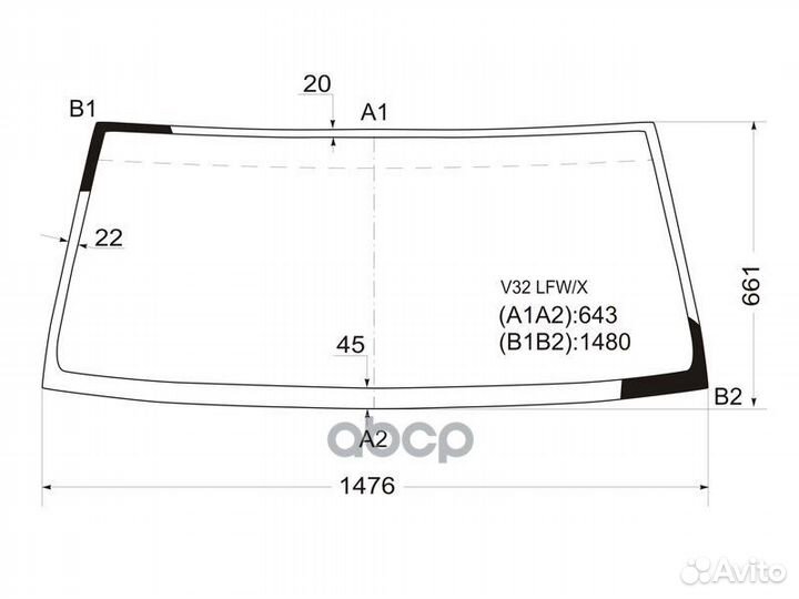 Стекло лобовое mitsubishi pajero/montero 3/5D 9