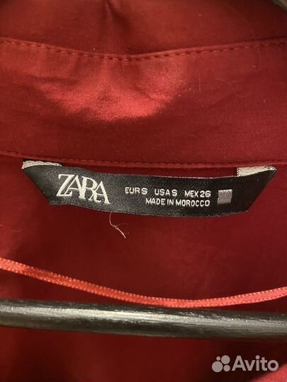 Красная рубашка zara женская