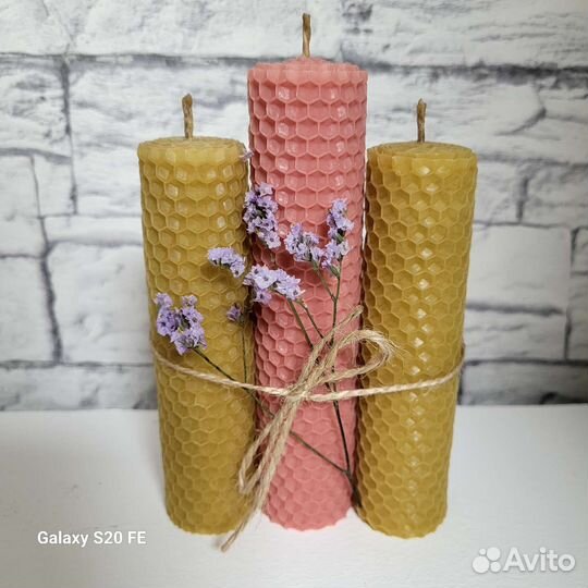 Свечи из натуральной вощины ручная работа