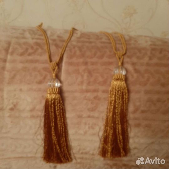 Подхваты для штор, цвет золото и бордо