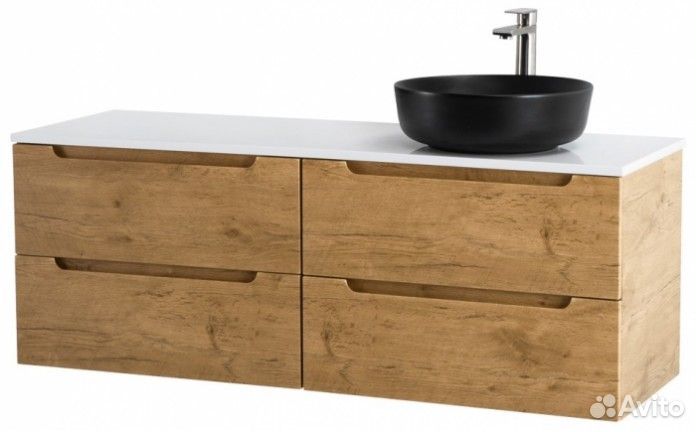 Тумба со столешницей и раковиной BelBagno Etna 120-EK-120-AS-BL-R-BB1315-H301 Rovere Nature