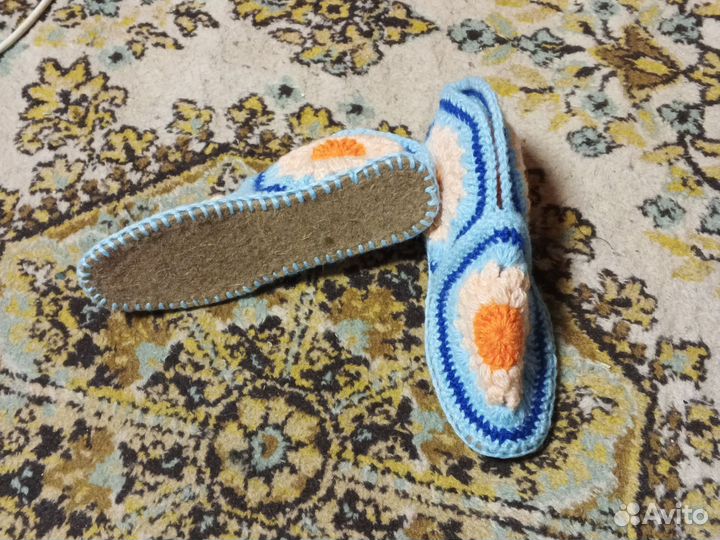 Тапочки-сапожки на войлочный подошве