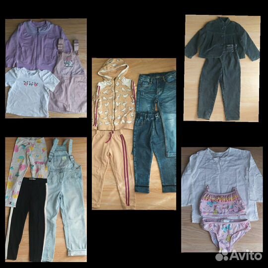 Вещи пакетом на девочку 4 - 5 лет