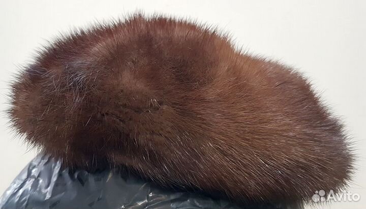 Берет меховой из норки, б/у, р55