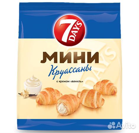 Круассан 7 days мини с кремом ваниль 300г