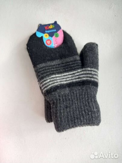 Варежки на мальчика 4-7 лет