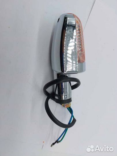 Поворотник на мотоцикл, мопед - хром, универсальны