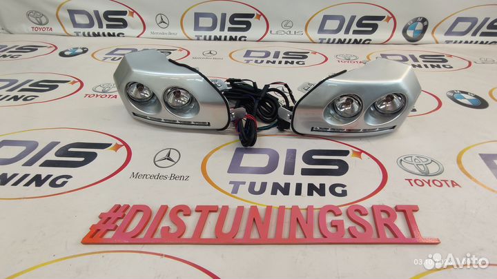 Туманки Toyota FJ Cruiser 2линзы серебро