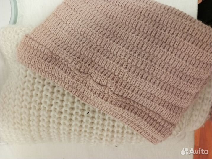 Шарфы хомуты и комплект(Шапка и шарф)