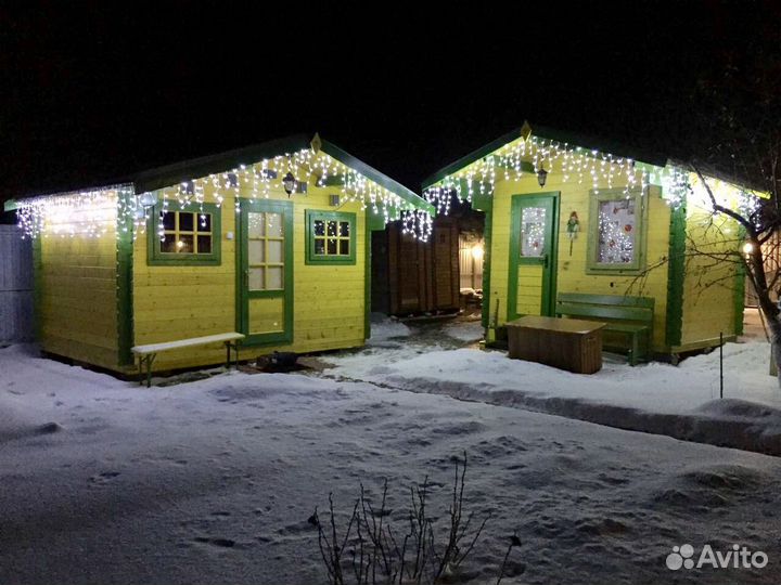 Контурная подсветка дома неоном