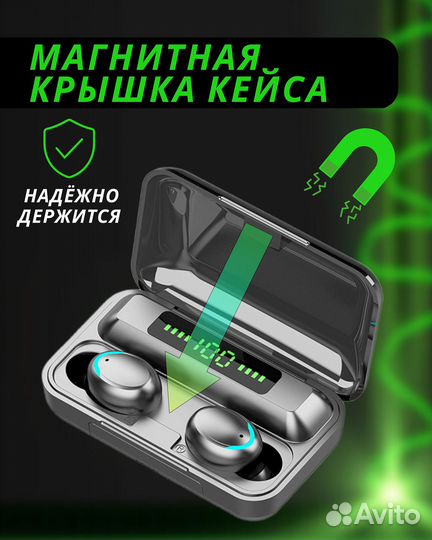 Беспроводные наушники F9 v 5.2 с дисплеем