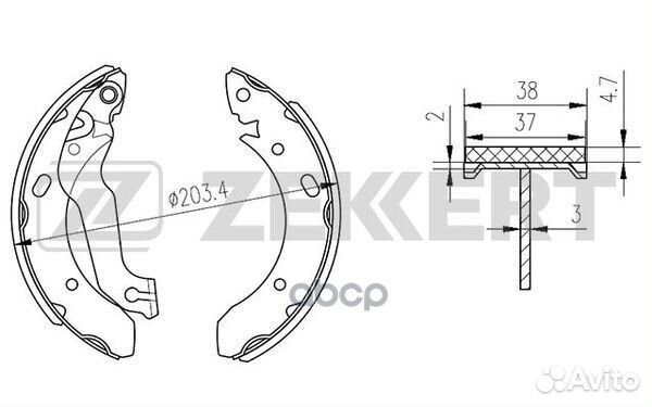 Колодки торм. бараб. задн. Hyundai Coupe VI 96