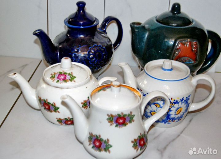 Чайник керамический, ручной работы, 3,5 л, крышки