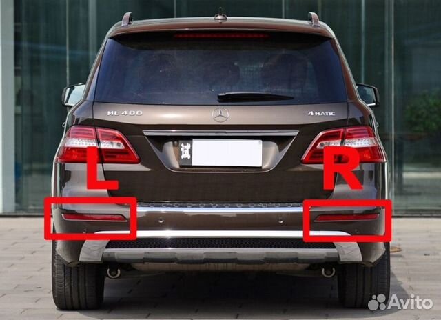 Отражатель заднего бампера ML166 W166