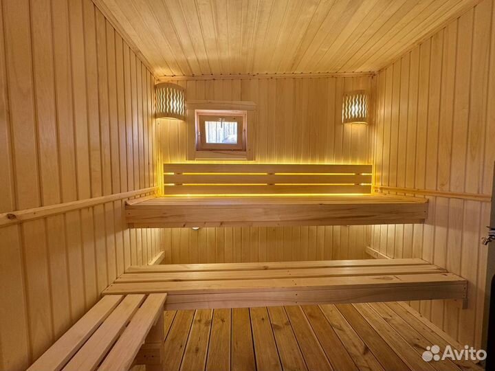 Готовая баня из бруса в наличии под ключ