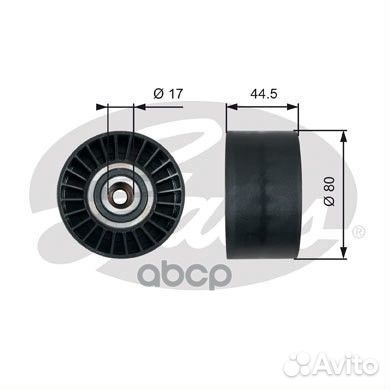 Ролик руч.ремня mercedes actros 96-02 (80x44)