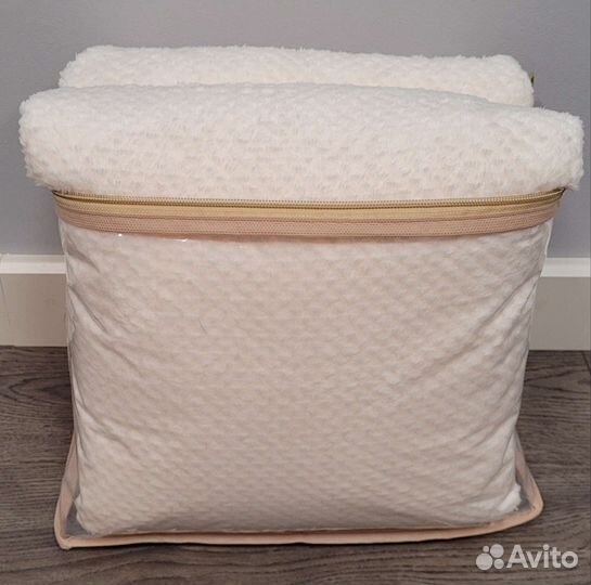 Плед 200х220 полоска, кубик