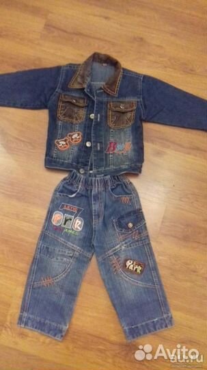 Джинсовый костюм рост 98