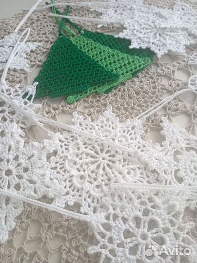 Вязаные снежинки. Ручная работа. Новые