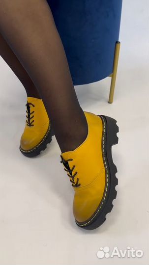 Демисезонные полуботинки натуральная кожа на толст
