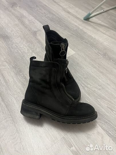 Ботинки зимние натуральная замша