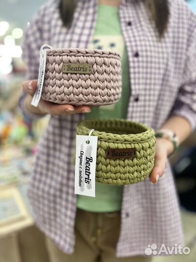 Корзины вязаные