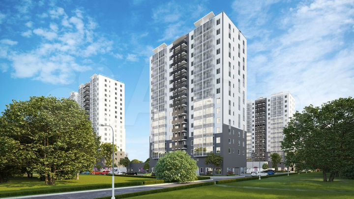 2-к. квартира, 40,8 м², 1/16 эт.