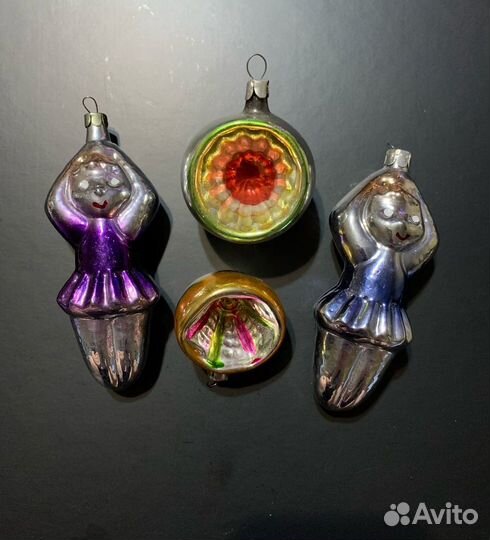Елочные игрушки СССР Морозко Сова Филин Чиполлино