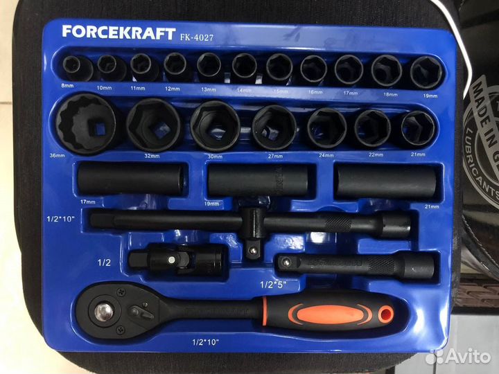 Набор инструментов ударных 26 предметов forcekraft