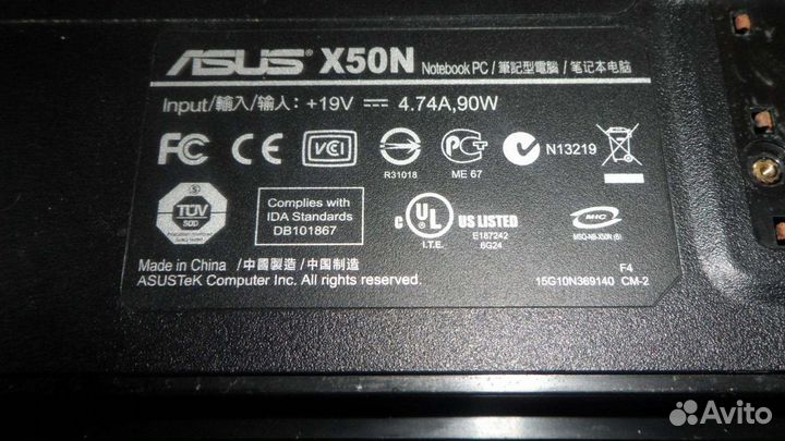 Ноутбук asus x50n на запчасти