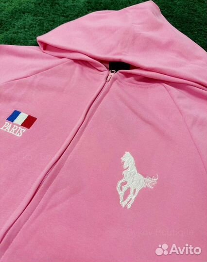 Зип Худи Balenciaga x Polo Pink FW22 женская