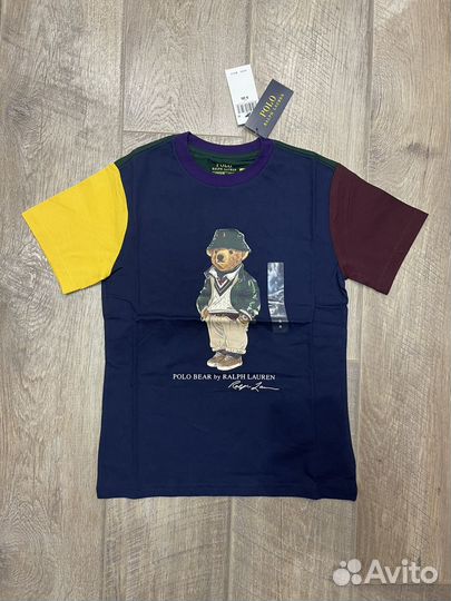 S (8-10) /Polo Ralph Lauren футболка с Медведем.Ор