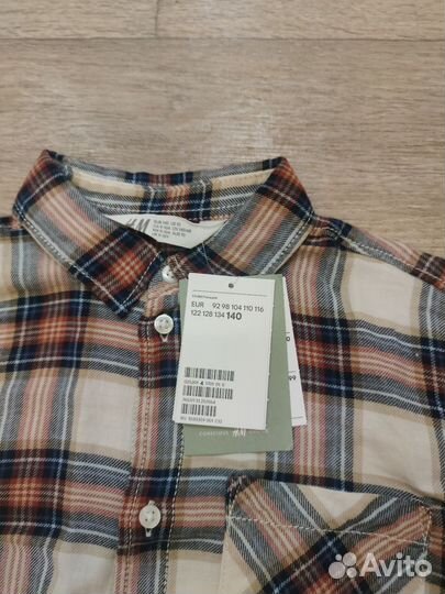 Рубашка для мальчика 140 новая