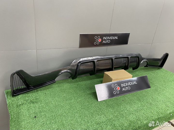 Диффузор накладка заднего бампера BMW 4 F32 карбон