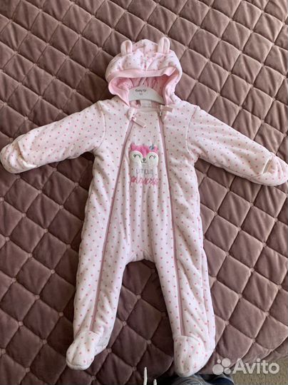 Велюровый комбинезон для девочки 74 р-р