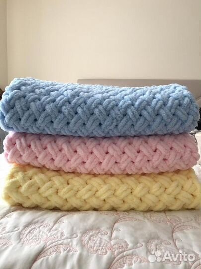 Плюшевый плед ручной работы на заказ