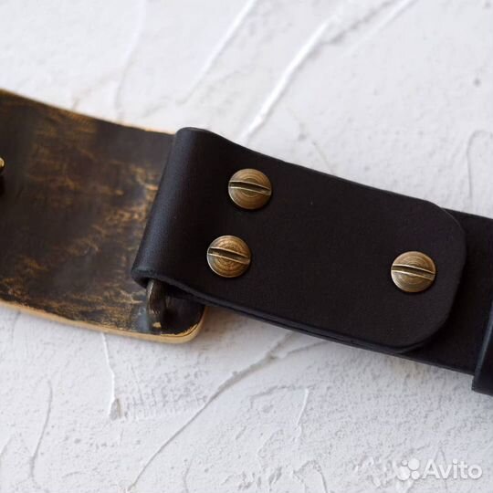 Ремень мужской кожаный