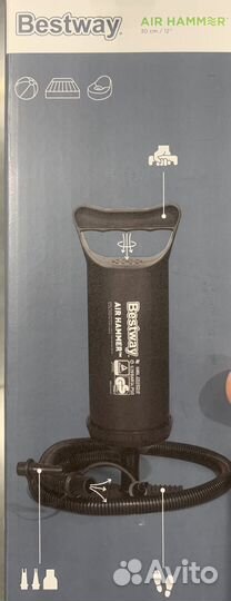 Нов насос для лодок, матрасов ручной (3 насадки