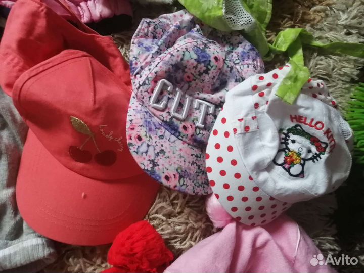 Шапки пакетом для девочки 35шт