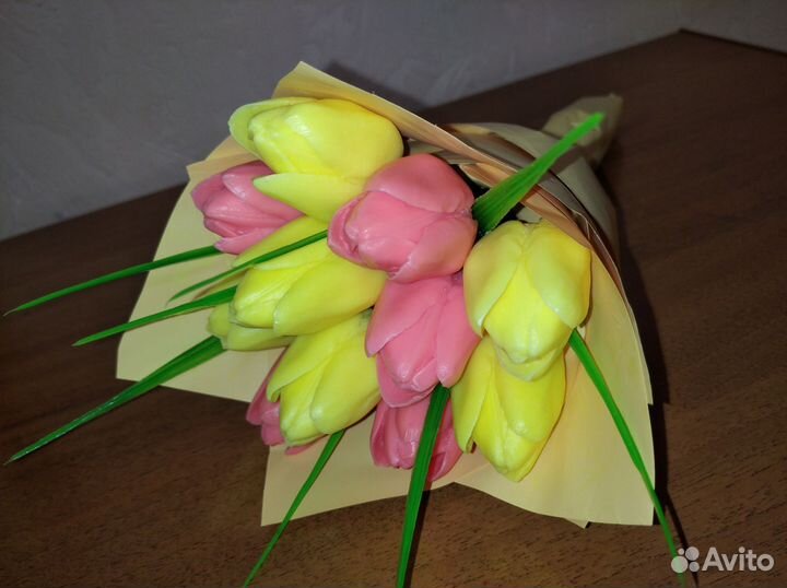 Букет из мыла тюльпаны