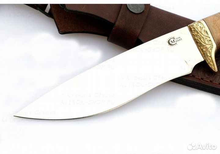 Нож Близнец литье береста