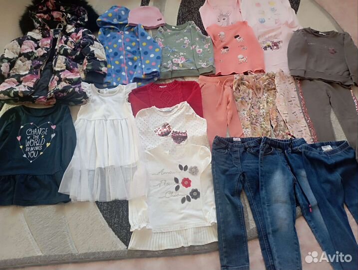 Большой пакет вещей для девочки 98-104(22 вещи)