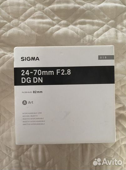 Объектив Sigma 24-70mm f/2.8 DG DN Art Sony