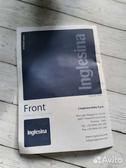 Рюкзак переноска кенгуру inglesina front